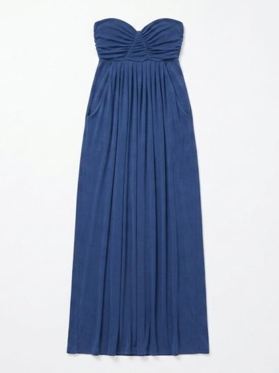Anthropologie Dresses & Skirts - Anthropologie Navy Strapless Maxi Dress
